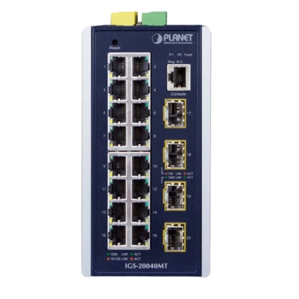Planet IGS-20040MT, Switch công nghiệp 16 port