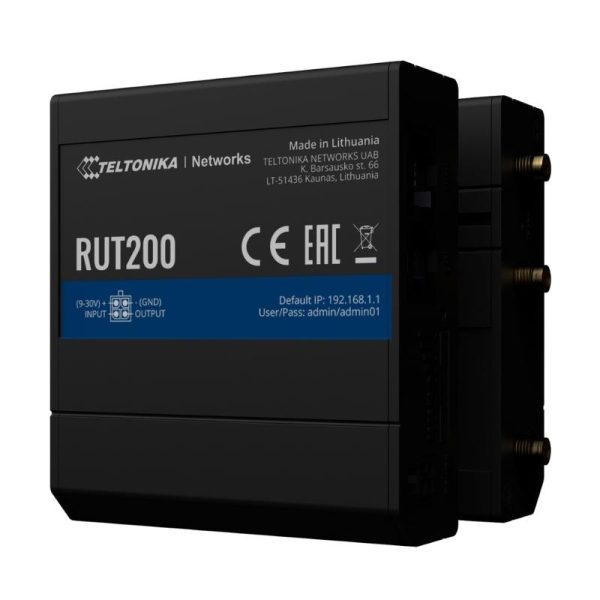 Router 3G/4G công nghiệp Teltonika RUT200 LTE CAT4 tốc độ 150Mbps, hỗ trợ 50 User