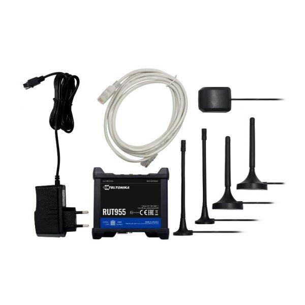 Router 3G/4G công nghiệp Teltonika RUT955 Dual SIM, 4 cổng LAN, hỗ trợ RS232/RS485, chịu tải 100 User