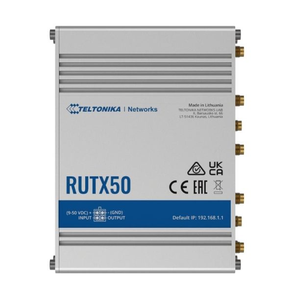 Router 4G/5G công nghiệp Teltonika RUTX50, Dual SIM 5G tốc độ 3,3Gbps, wifi 5 hỗ trợ 150 user