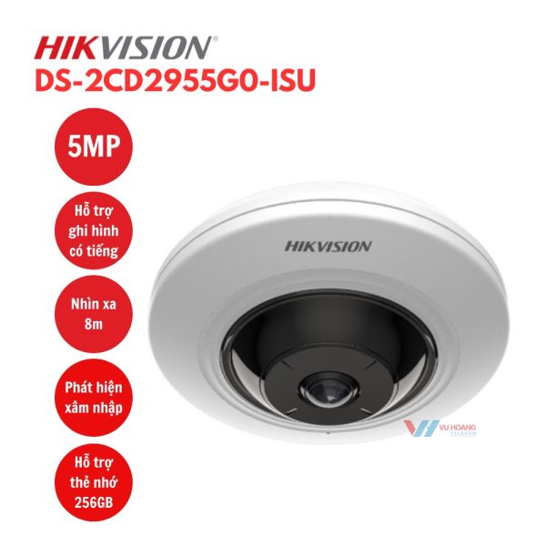 Camera IP FISHEYE 5MP HIKVISION DS-2CD2955G0-ISU