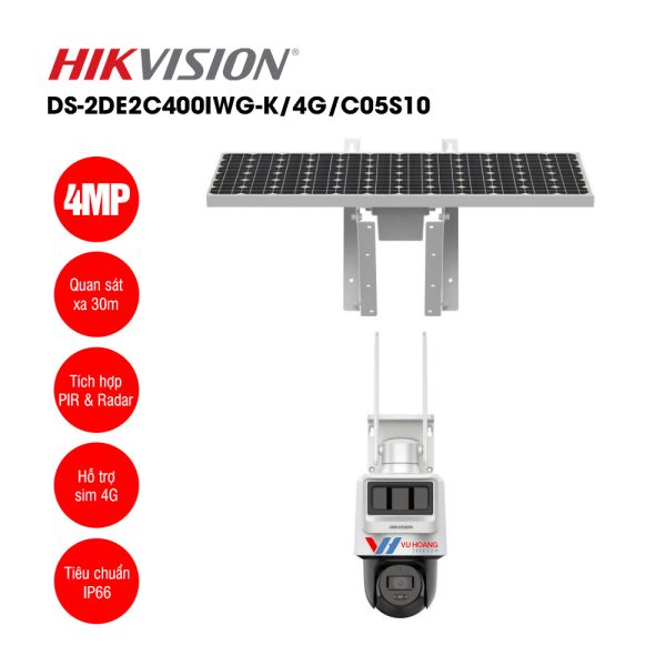Camera IP PT 4G Hikvision DS-2DE2C400IWG-K/4G/C05S10