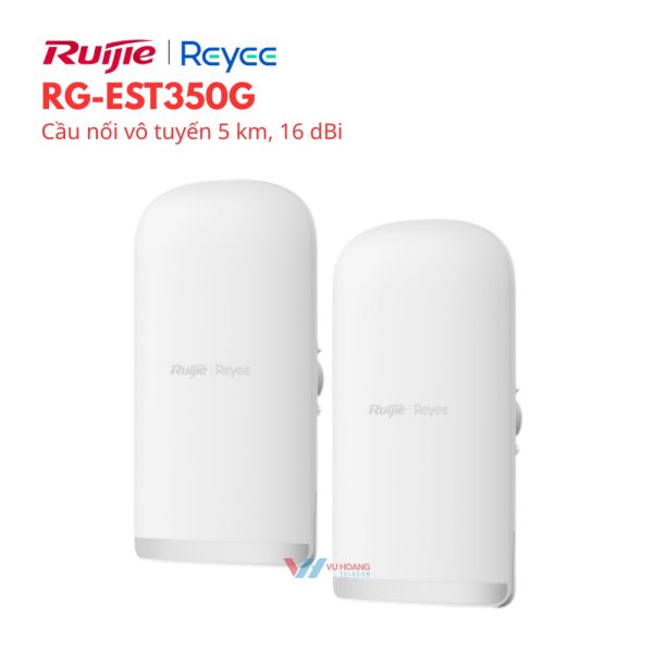 Cầu nối vô tuyến 5 km, 16 dBi Reyee RG-EST350G (1 cặp)