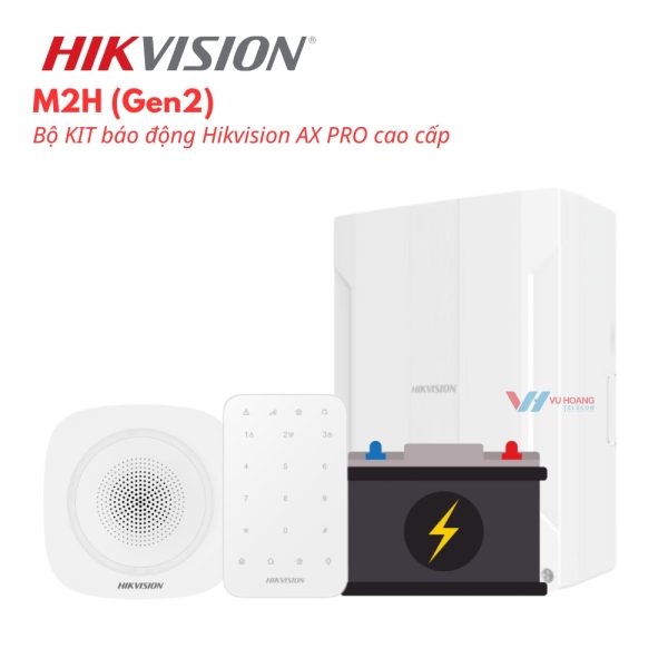 Bộ KIT báo động Hikvision AX PRO cao cấp M2H (Gen2)