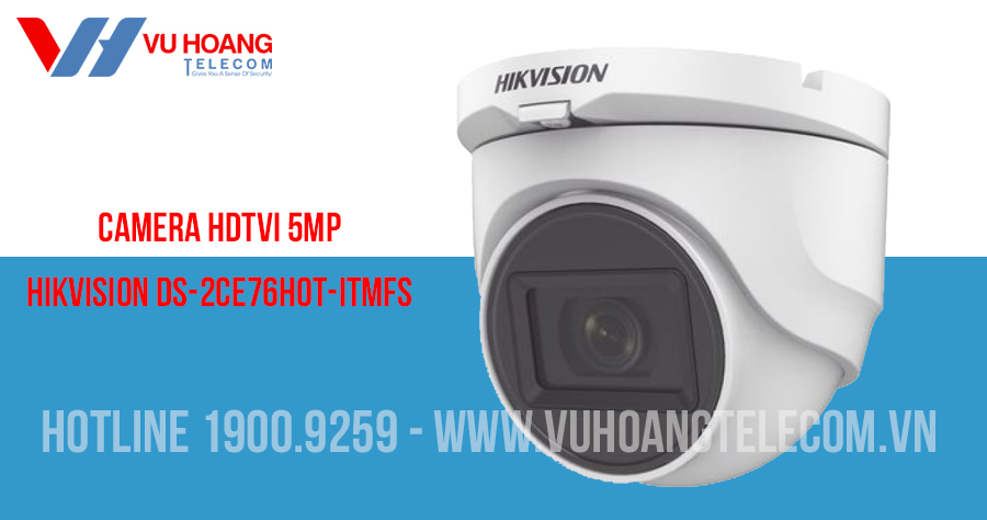Camera HDTVI 5MP có mic HIKVISION DS-2CE76H0T-ITMFS