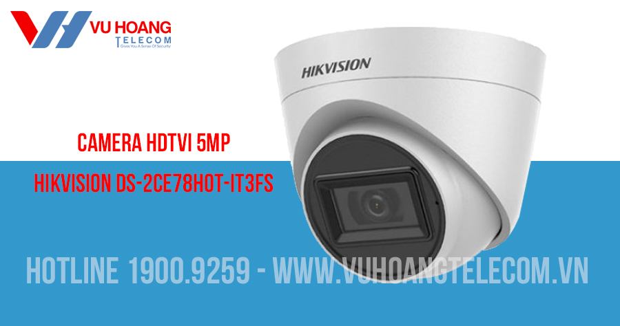 Camera HDTVI 5MP có mic HIKVISION DS-2CE78H0T-IT3FS