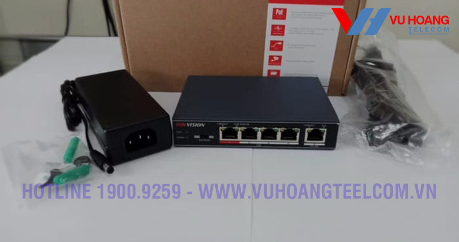 Switch POE 4 cổng 100M HIKVISION DS-3E0105P-E