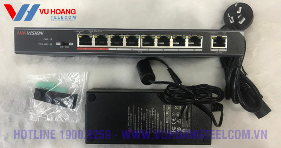 Switch POE 8 cổng 100M HIKVISION DS-3E0109P-E(B)