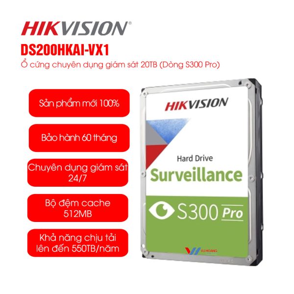 Ổ cứng giám sát 20TB Hikvision DS200HKAI-VX1