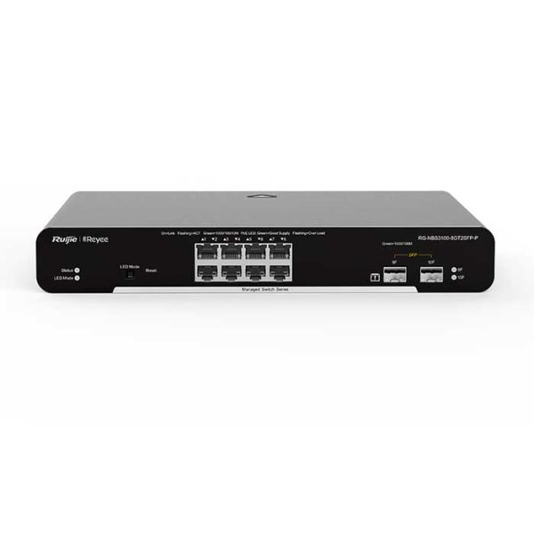Switch 8 cổng 10/100/1000 BASE-T RUIJIE REEYE RG-NBS3100-8GT2SFP