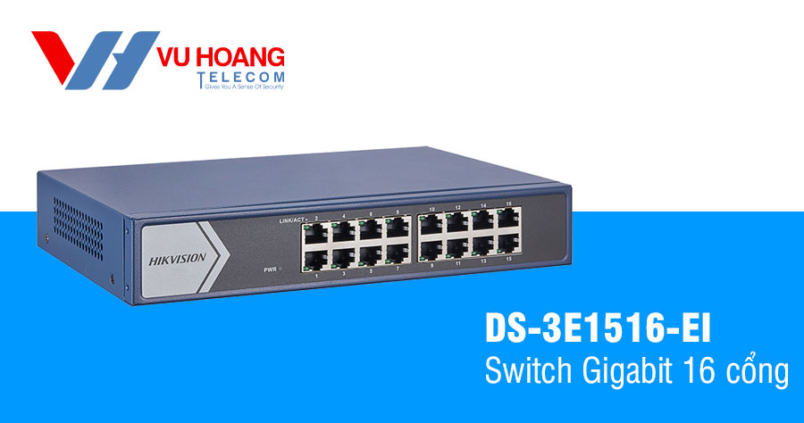 Bán Switch Gigabit 16 cổng HIKVISION DS-3E1516-EI giá rẻ